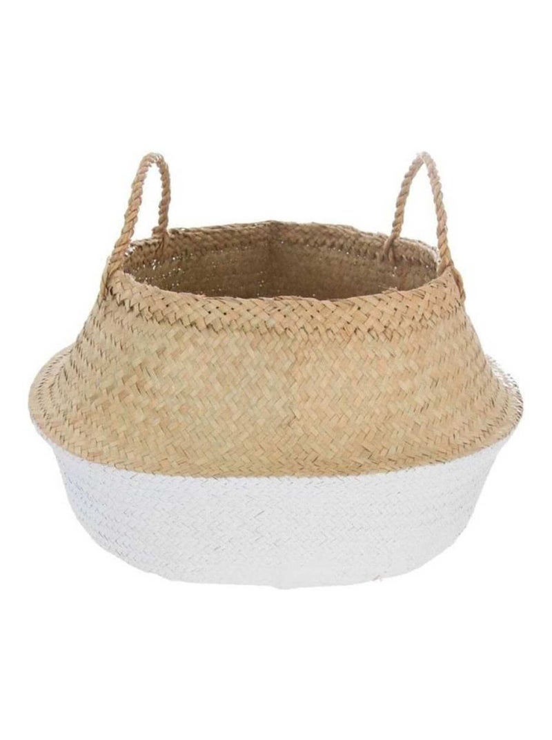 Panier de rangement tressé SEAGRASS CRAFT blanc Beige - Kiabi