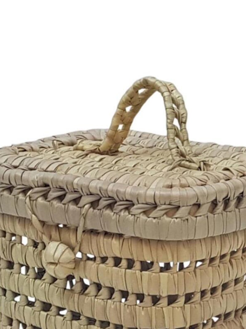 Panier de toilette en feuilles de palmier (23 x 16 cm) Beige - Kiabi