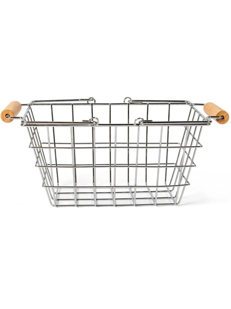 Panier d'épicerie en métal Gris - Kiabi