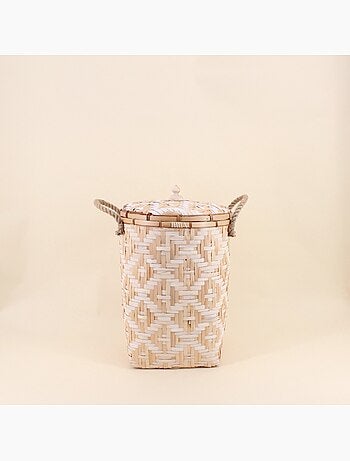 Panier en bambou avec couvercle 48cm