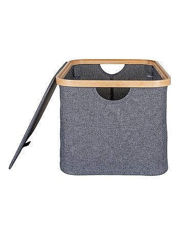 Panier en bambou gris foncé 30 x 45 x 25 cm - House Nordic
