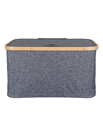 Panier en bambou gris foncé 30 x 45 x 25 cm - House Nordic
