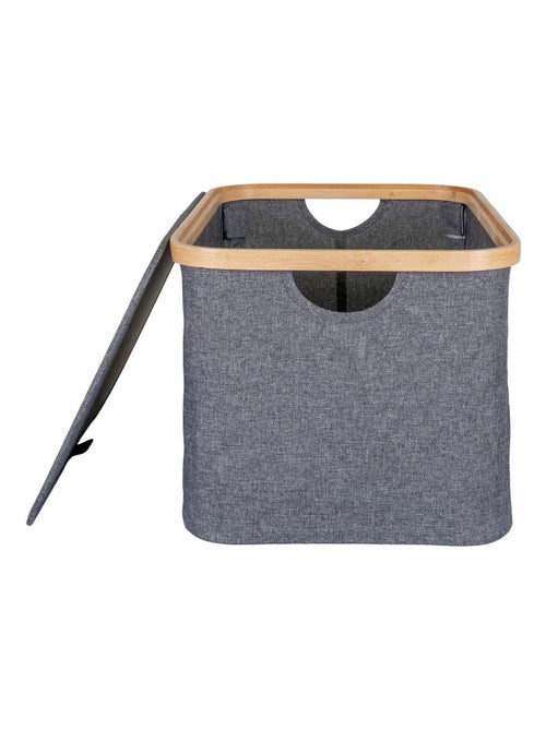 Panier en bambou gris foncé 30 x 45 x 25 cm - House Nordic - Kiabi