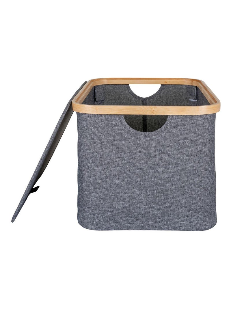 Panier en bambou gris foncé 30 x 45 x 25 cm - House Nordic Gris - Kiabi