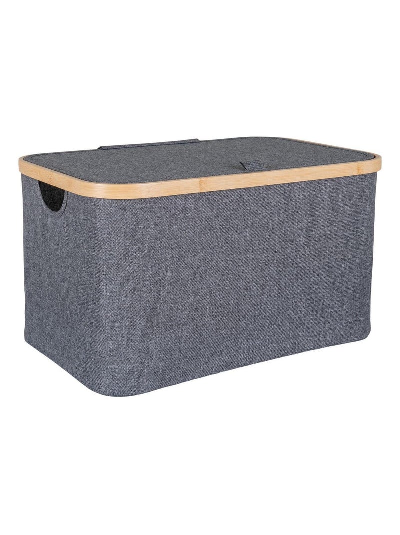 Panier en bambou gris foncé 30 x 45 x 25 cm - House Nordic Gris - Kiabi