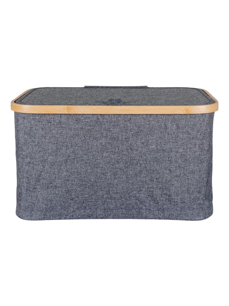 Panier en bambou gris foncé 30 x 45 x 25 cm - House Nordic Gris - Kiabi