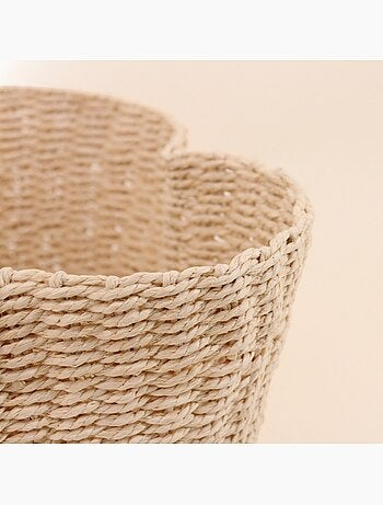 Panier en corde forme trèfle 25x18cm