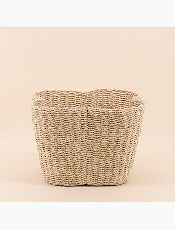 Panier en corde forme trèfle 25x18cm