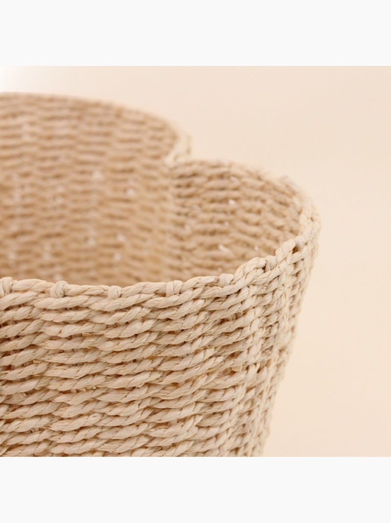 Panier en corde forme trèfle 25x18cm Beige - Kiabi