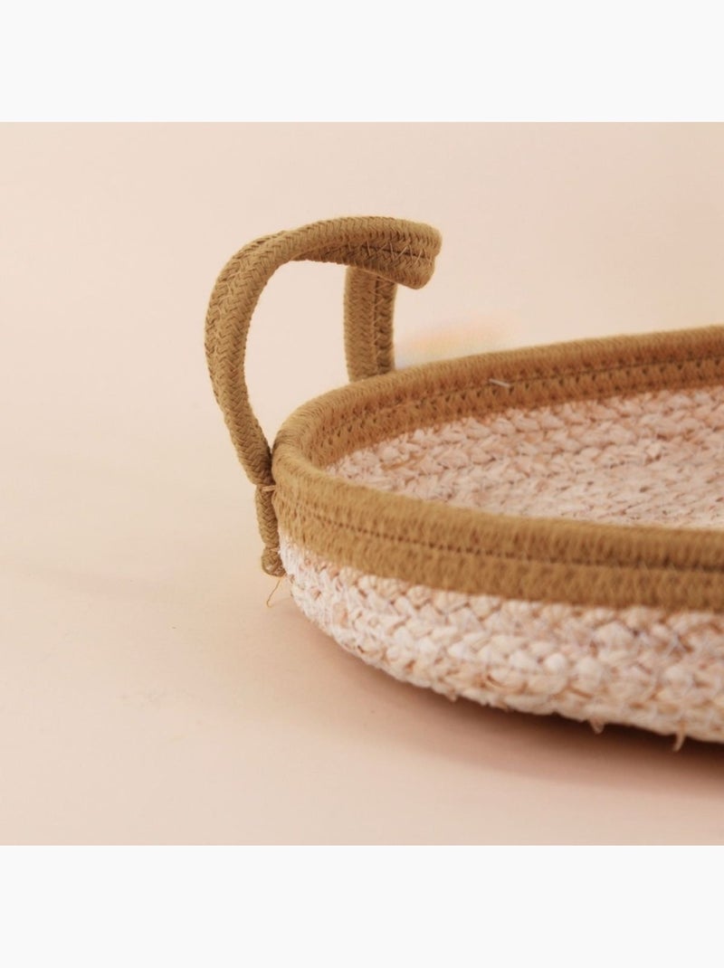 Panier en corde rond 35cm Beige - Kiabi