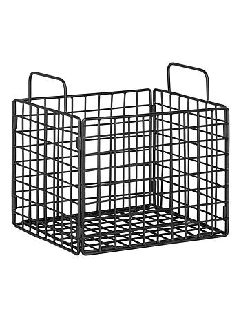 Panier en fil métallique Mora - Panier en fil métallique, noir, 25x20x25 cm