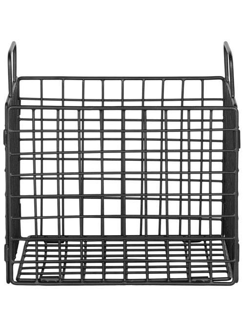 Panier en fil métallique Mora - Panier en fil métallique, noir, 25x20x25 cm - Kiabi