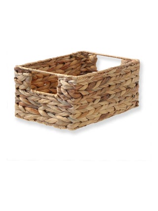 Panier En Jacinthe D'eau Armature Métal - Hauteur 13 Cm