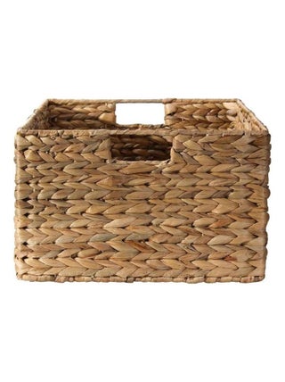 Panier En Jacinthe D'eau Armature Métal - Hauteur 17 Cm