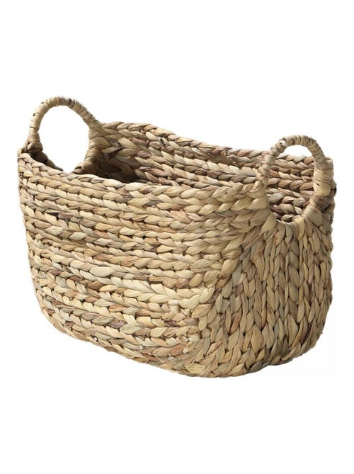 Panier En Jacinthe D'eau Avec Poignées - L40xp23xh26 - Kiabi
