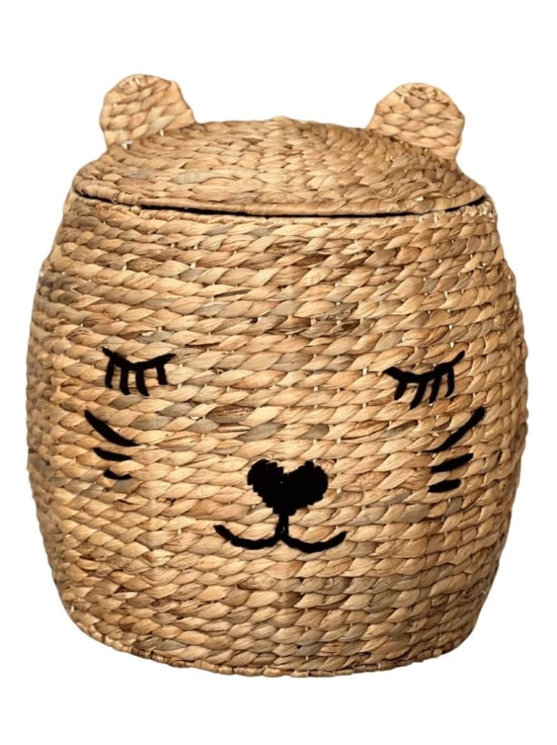 Panier en jacinthe d'eau, Kitty le Chat Bois naturel - Kiabi