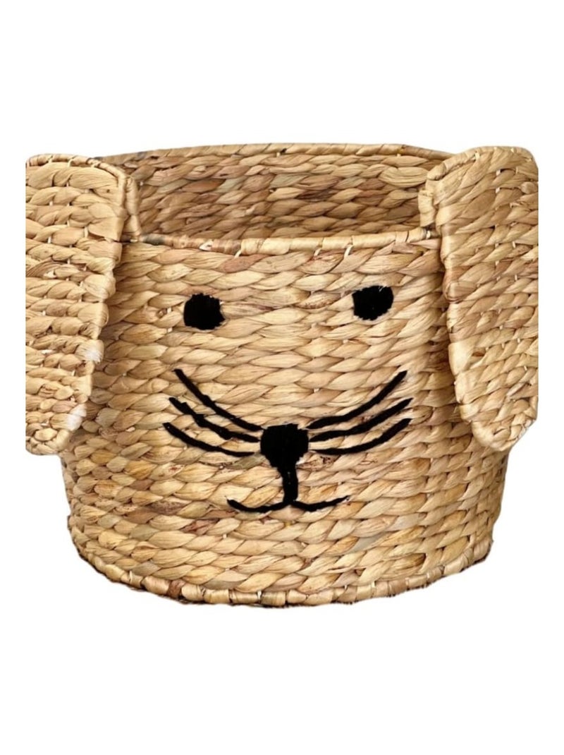 Panier en jacinthe d'eau Lapin - Choupy Bois naturel - Kiabi