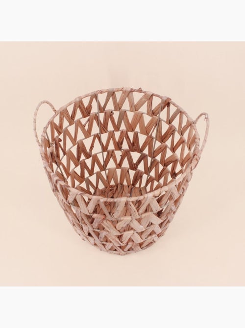 Panier en jacinthe d'eau tressée 30x30x20cm - Kiabi Panier en jacinthe d'eau tressée 30x30x20cm - Kiabi