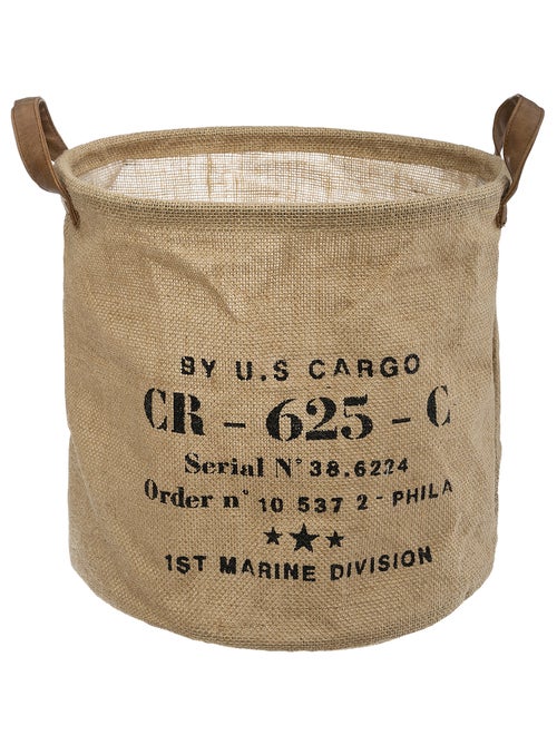 Panier en jute avec anses - Kiabi