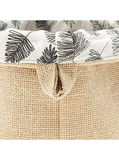 Panier en jute 'feuillage' - Kiabi