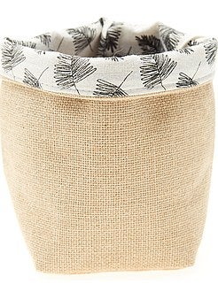 Panier en jute 'feuillage' - Kiabi
