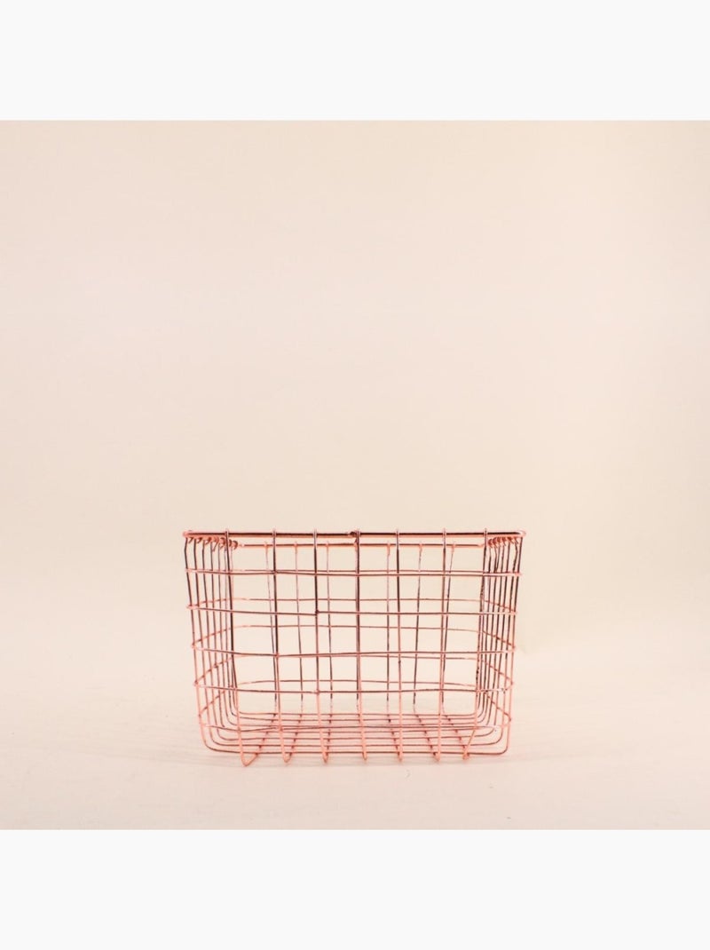 Panier en métal 20x20x15cm Doré - Kiabi
