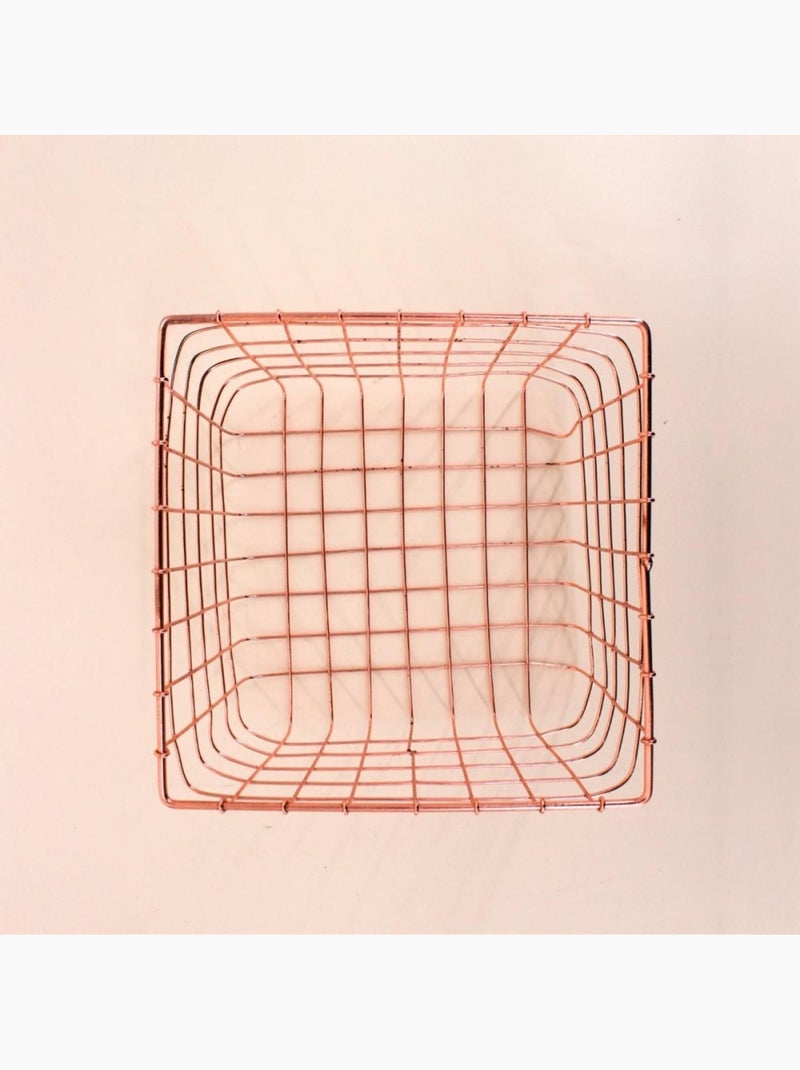Panier en métal 20x20x15cm Doré - Kiabi