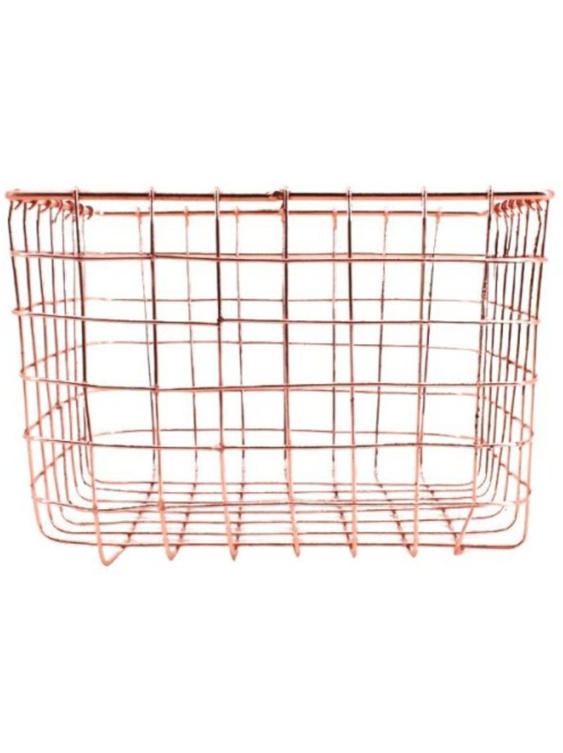 Panier en métal 20x20x15cm Doré - Kiabi