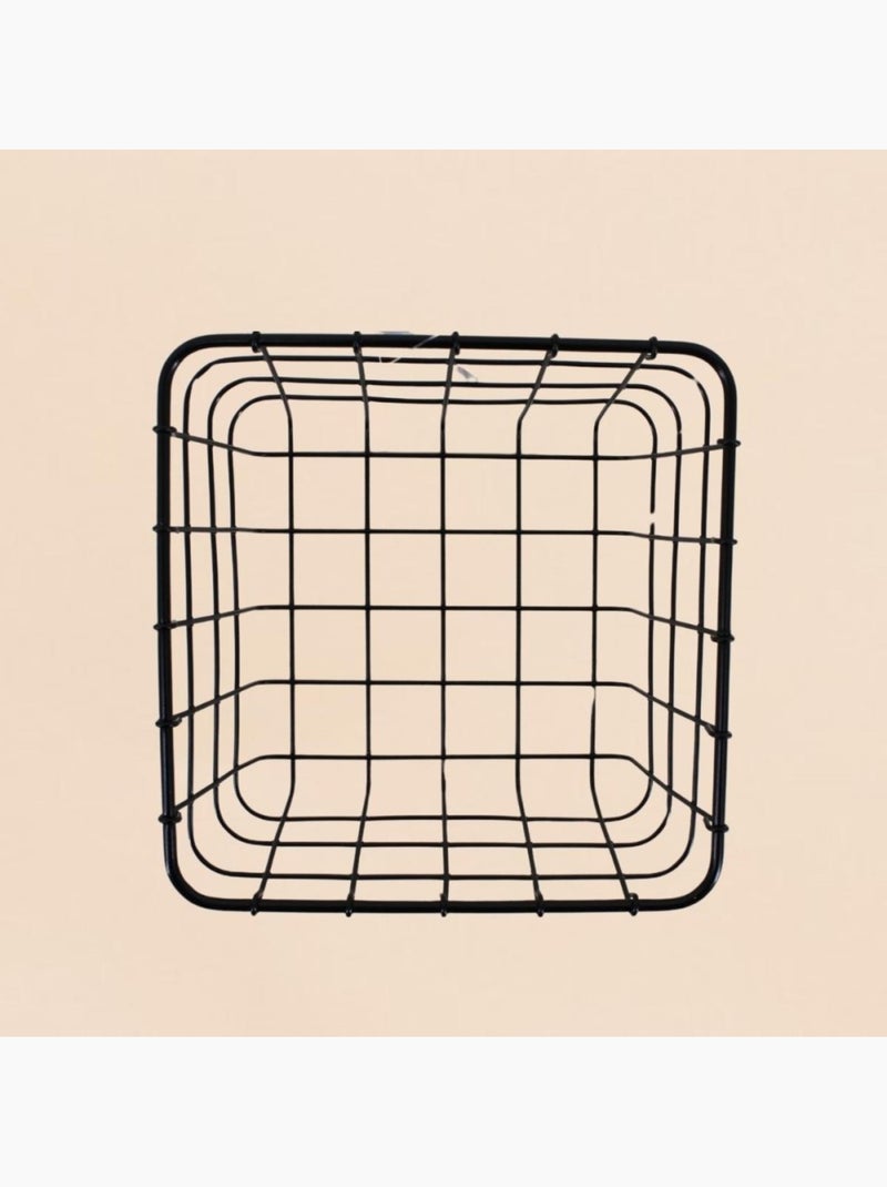 Panier en métal 20x20x15cm Noir - Kiabi