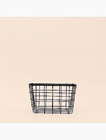 Panier en métal noir 15x15cm