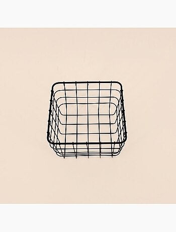 Panier en métal noir 15x15cm
