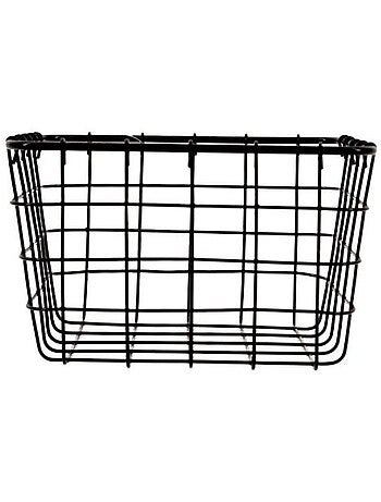 Panier en métal noir 15x15cm