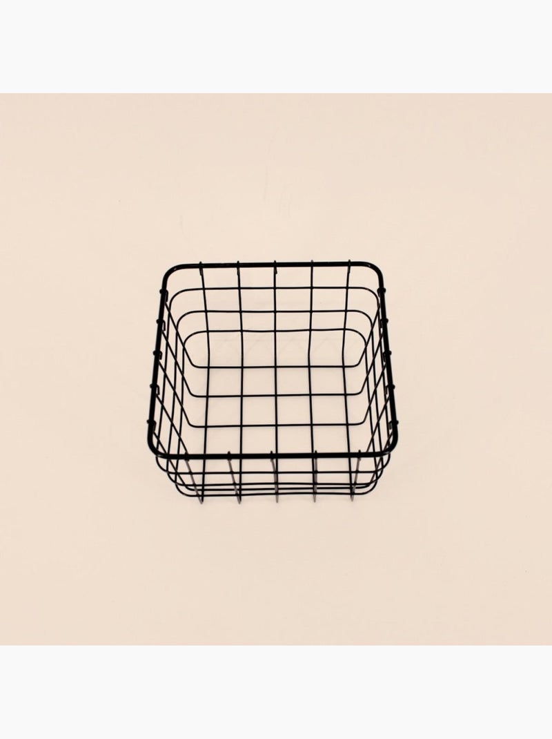 Panier en métal noir 15x15cm Noir - Kiabi
