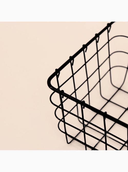 Panier en métal noir 15x15cm - Kiabi