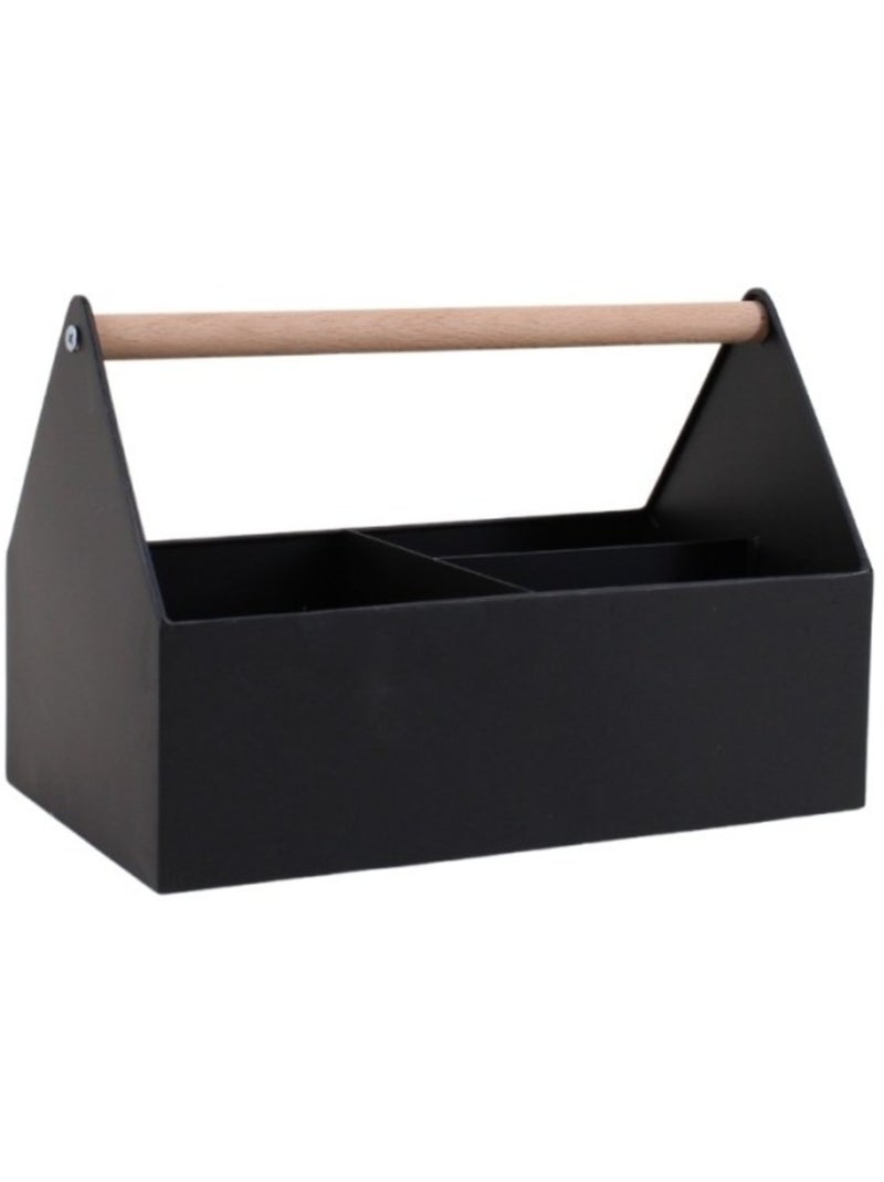 Panier en métal noir 25x14cm Noir - Kiabi