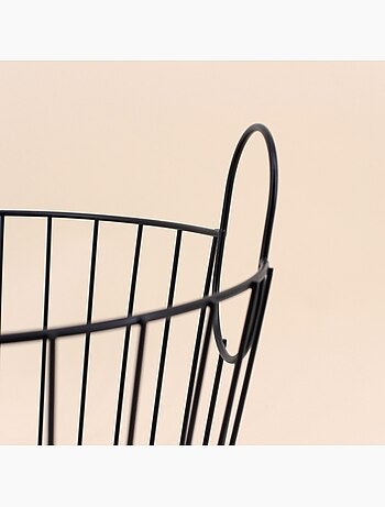 Panier en métal noir 27x23cm