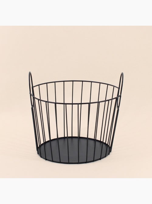 Panier en métal noir 27x23cm - Kiabi