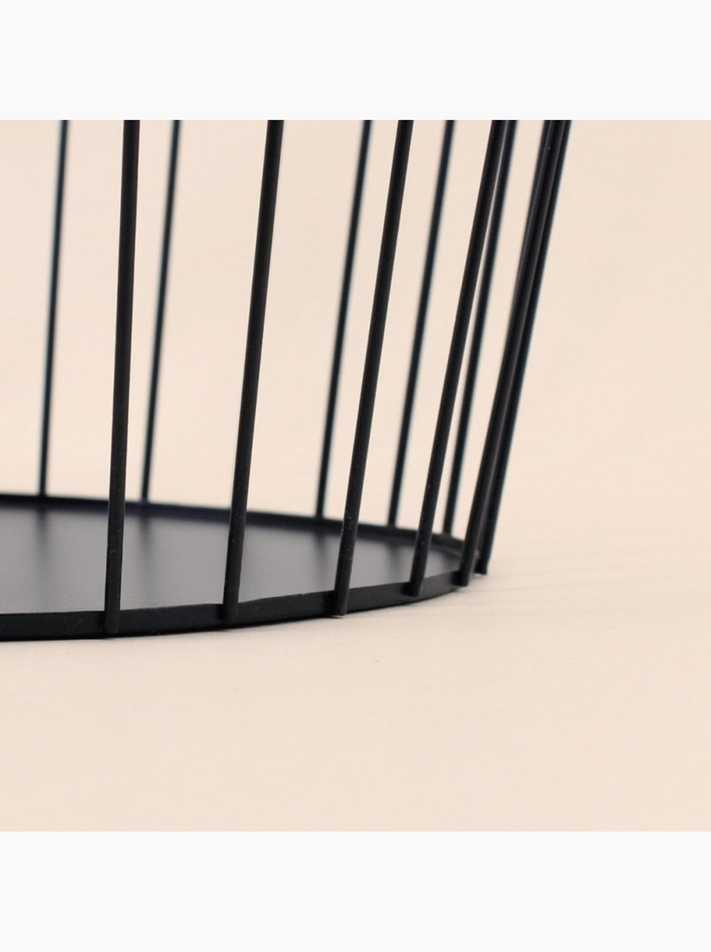 Panier en métal noir 27x23cm Noir - Kiabi