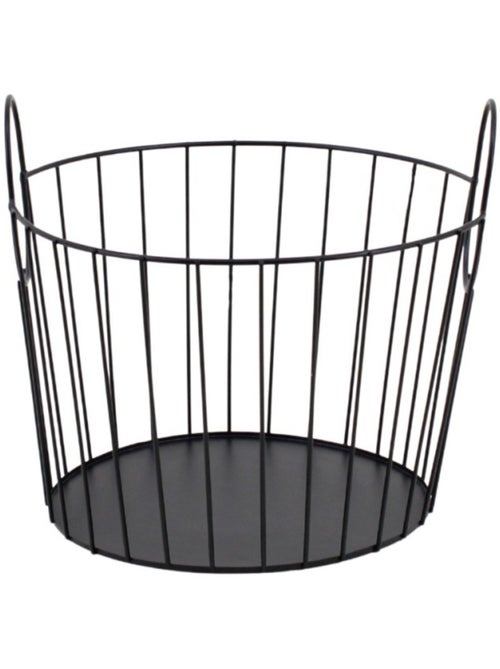 Panier en métal noir 27x23cm - Kiabi