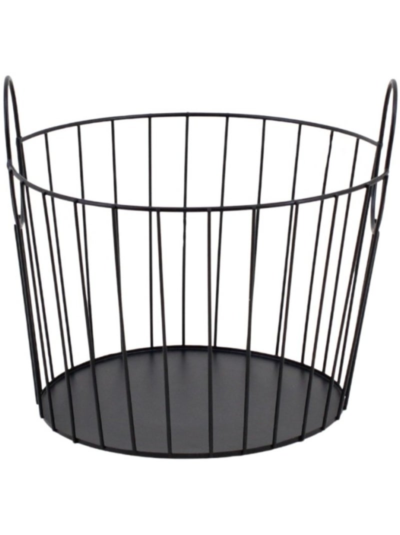 Panier en métal noir 27x23cm Noir - Kiabi