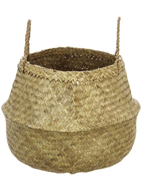 Panier en osier avec 2 anses - Kiabi
