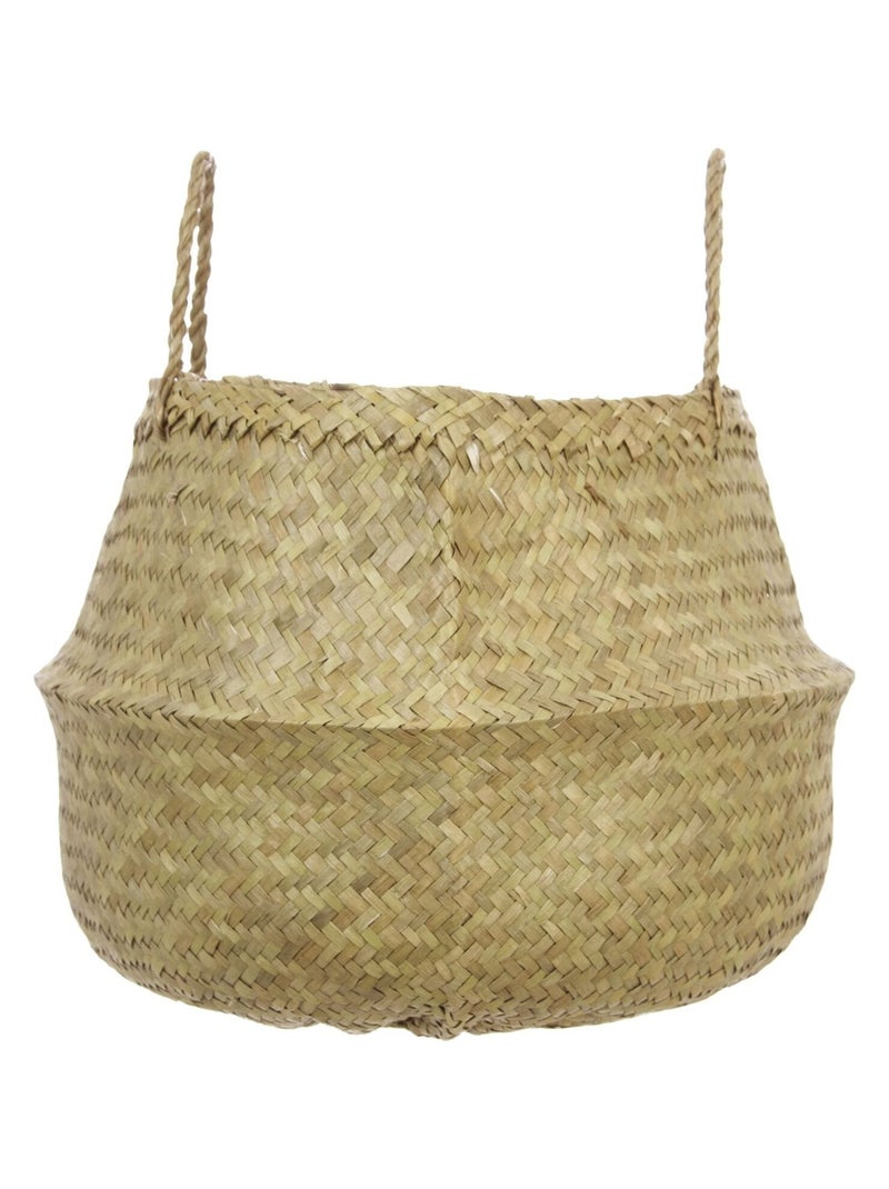 Panier en osier avec 2 anses Beige - Kiabi