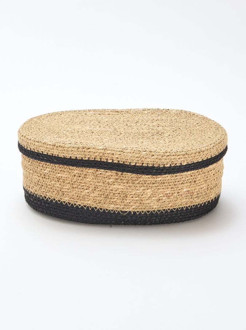 Panier en osier Noir - Kiabi