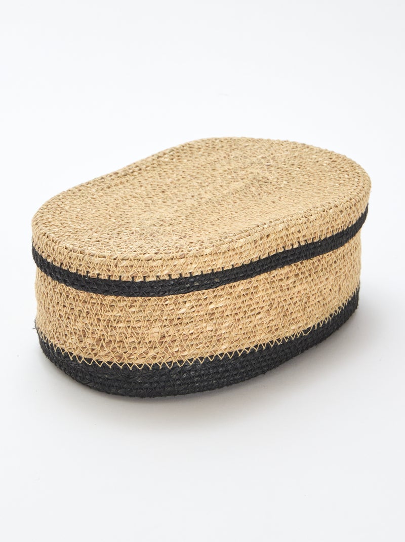 Panier en osier Noir - Kiabi