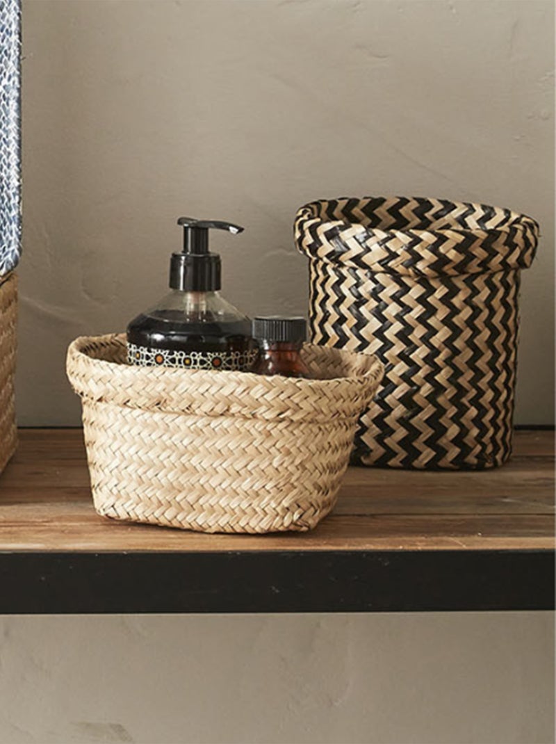 Panier en raphia - Rangement Beige - Kiabi