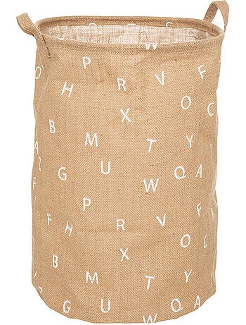 Panier enfant en jute à poignées ALPHABET