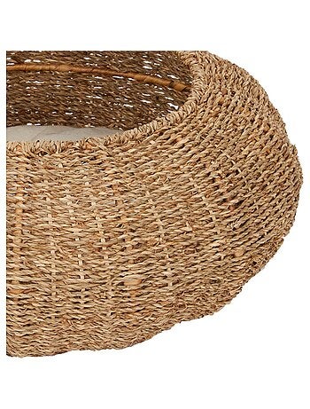 Panier et coussin de lit d'intérieur en osier pour chat ou petit chien