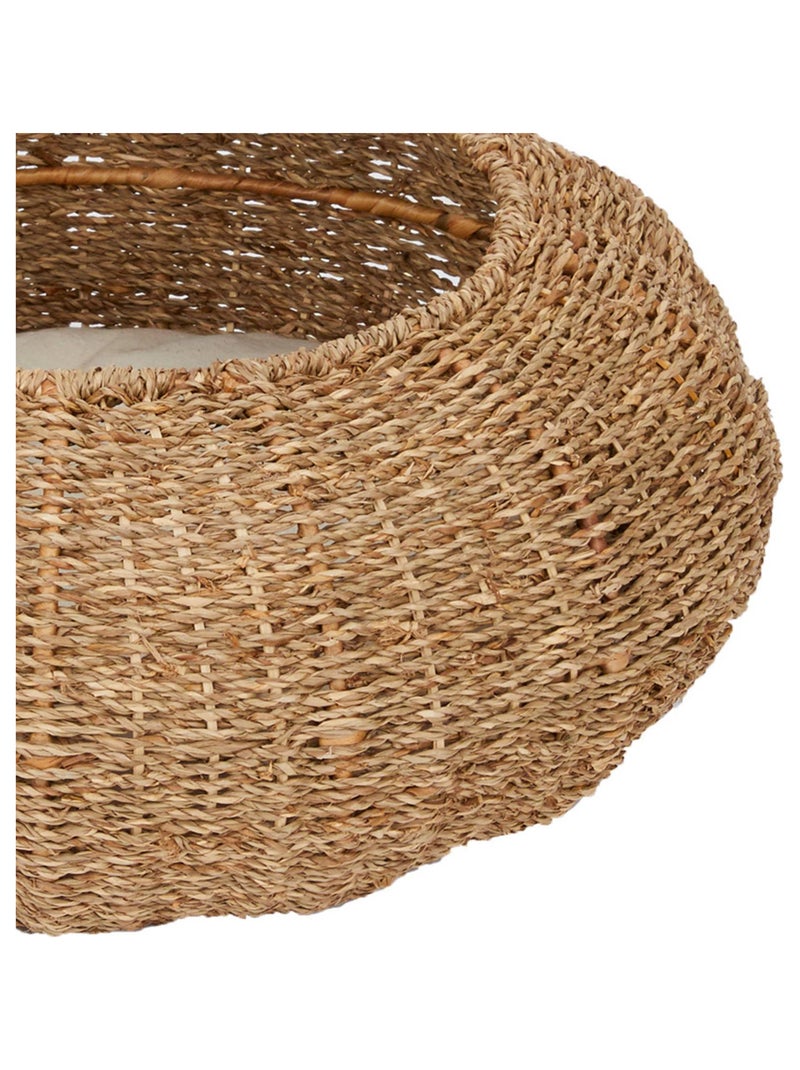 Panier et coussin de lit d'intérieur en osier pour chat ou petit chien Beige - Kiabi