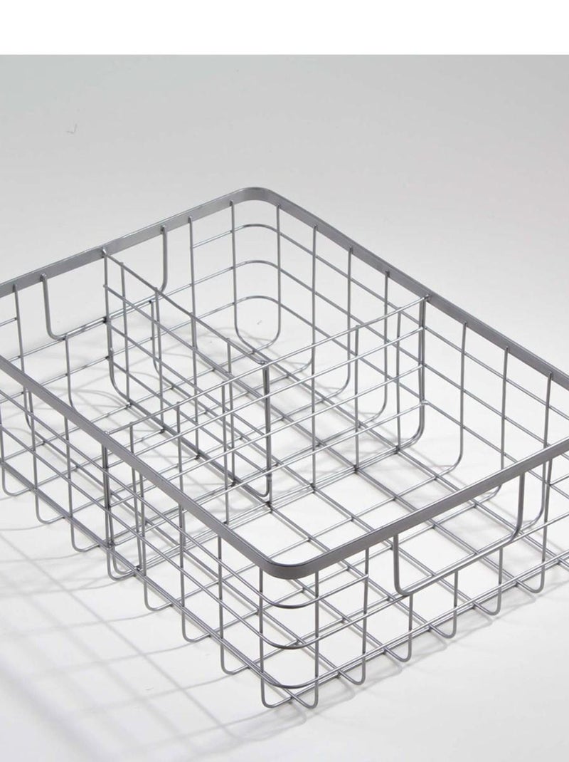 Panier Filaire Gris 3 Compartiments Métal gris clair - Kiabi