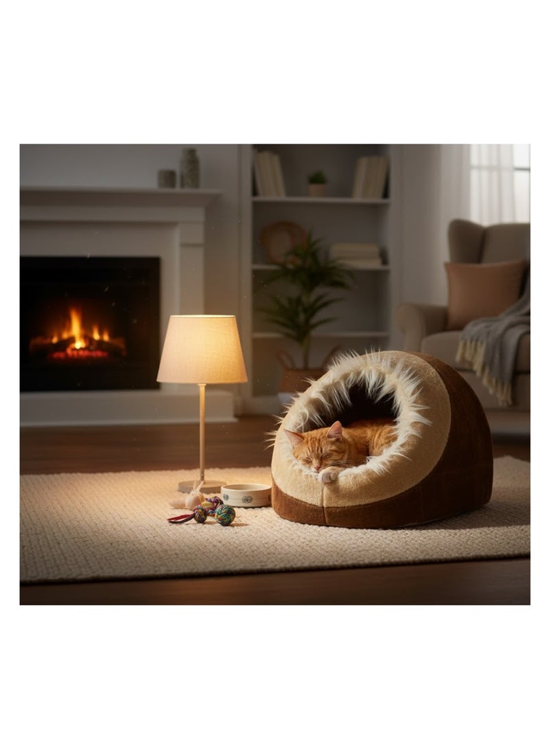 Panier grotte pour chat Pasha Beige - Kiabi